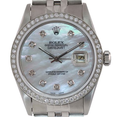 rolex datejust 36 factory diamond bezel|rolex datejust diamond dial 36mm.